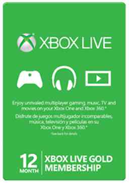 Tarjeta Xbox Live Gold 12 Meses X360xbox One